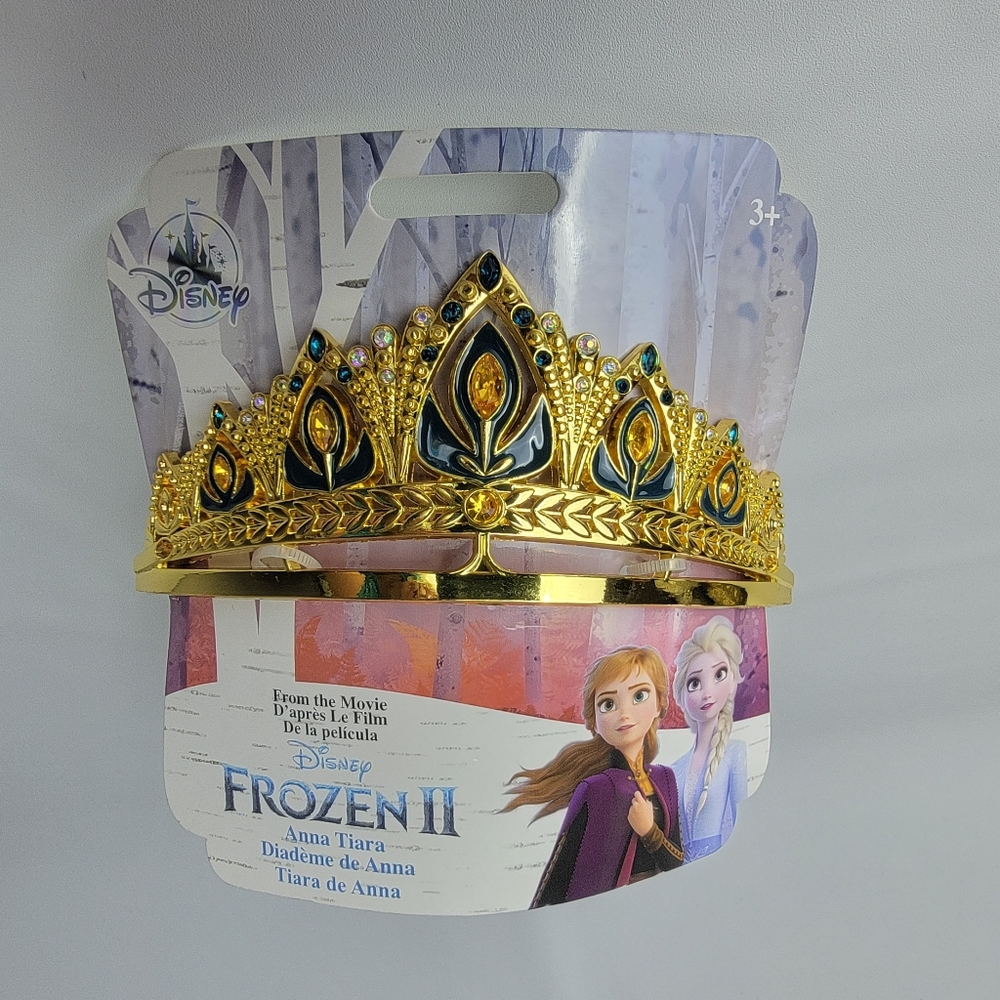 Costume Girls Cosplay Princess Disney Frozen 2 Queen Anna Metal Gold Tiara Crown